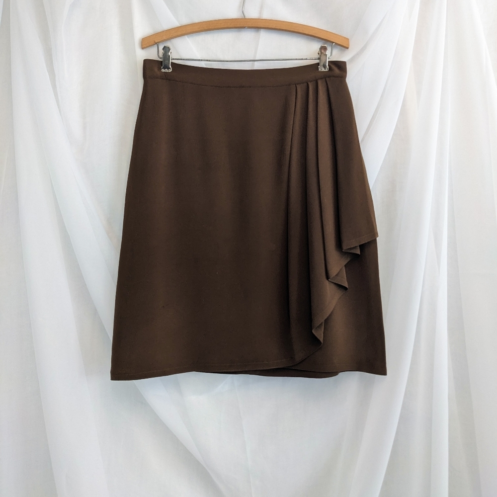 Vintage Brown silk skirt